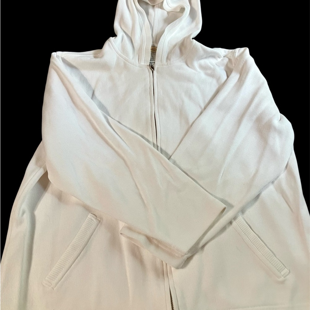 Talbots Classic White Zip-Up Jacket